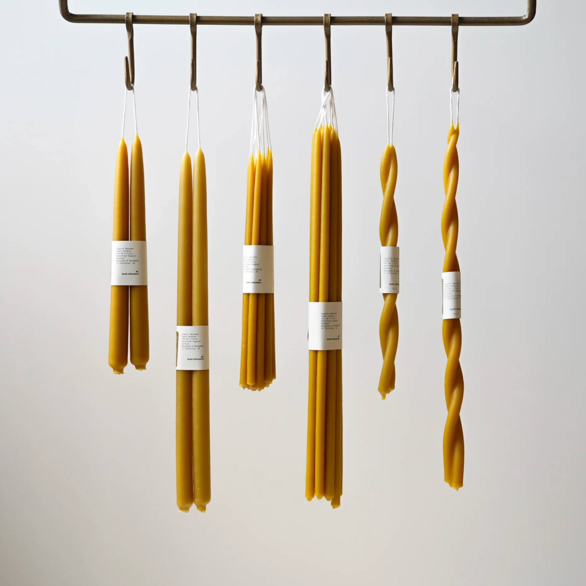 Skär Organics Beeswax Dinner Candles 10"- Set of 2